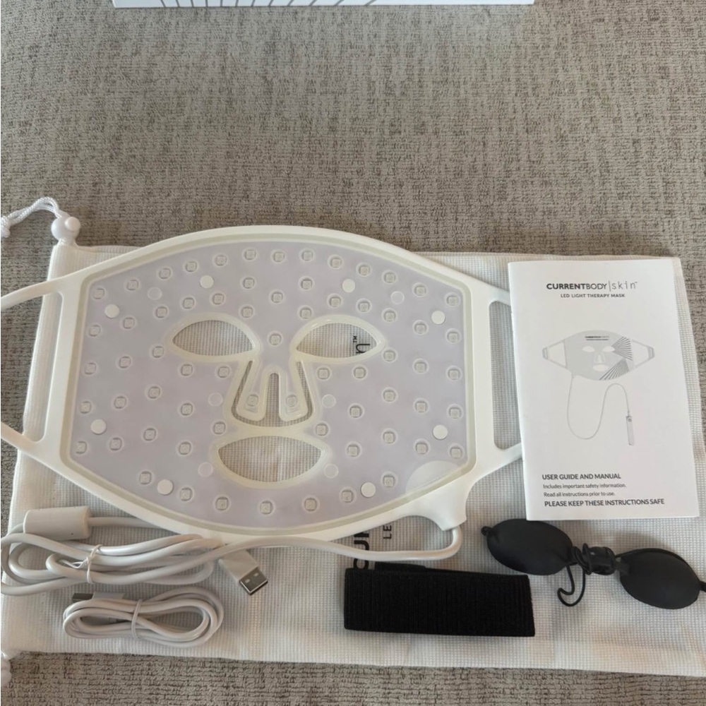 CurrentBody Skin LED Facial Mask — White LED Therapy Mask for Home Use